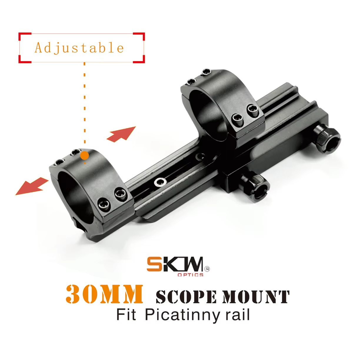 SKWGEAR Soporte Visor Picatinny para AR15 M4 Anillos 30mm - imagen 2