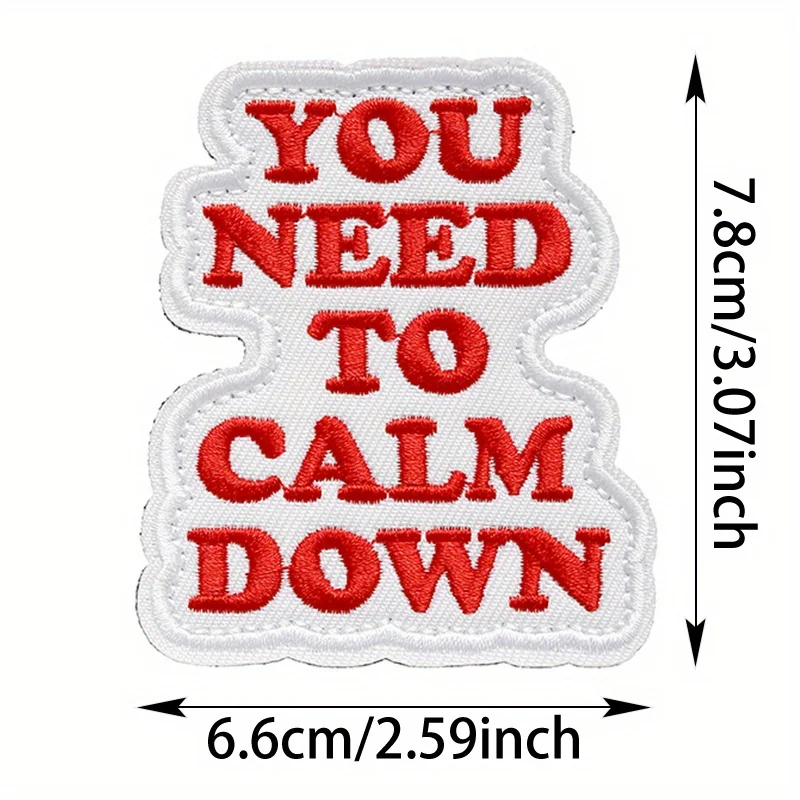 Parche bordado velcro MOLLE frase TI NEED TO CALM DOWN - imagen 4