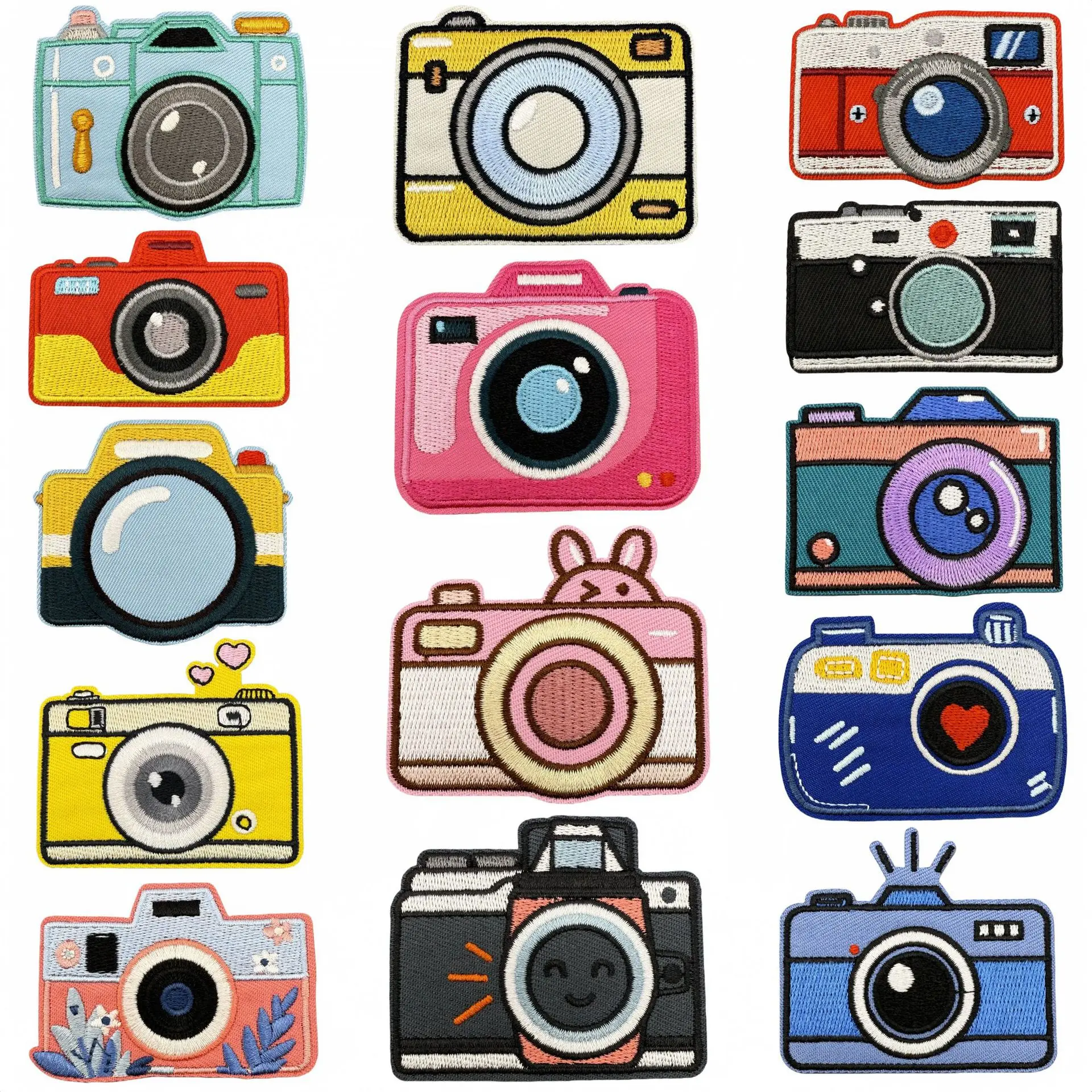 Parche bordado cámara retro colorido estilo Minicam para ropa - imagen 2