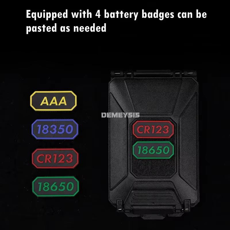Caja de baterías táctica resistente al agua con MOLLE y correa modular