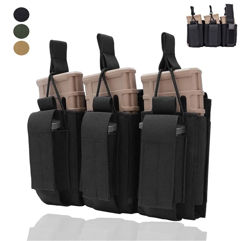 Portacargadores MOLLE táctica para cargadores de pistola, abierta - imagen 3