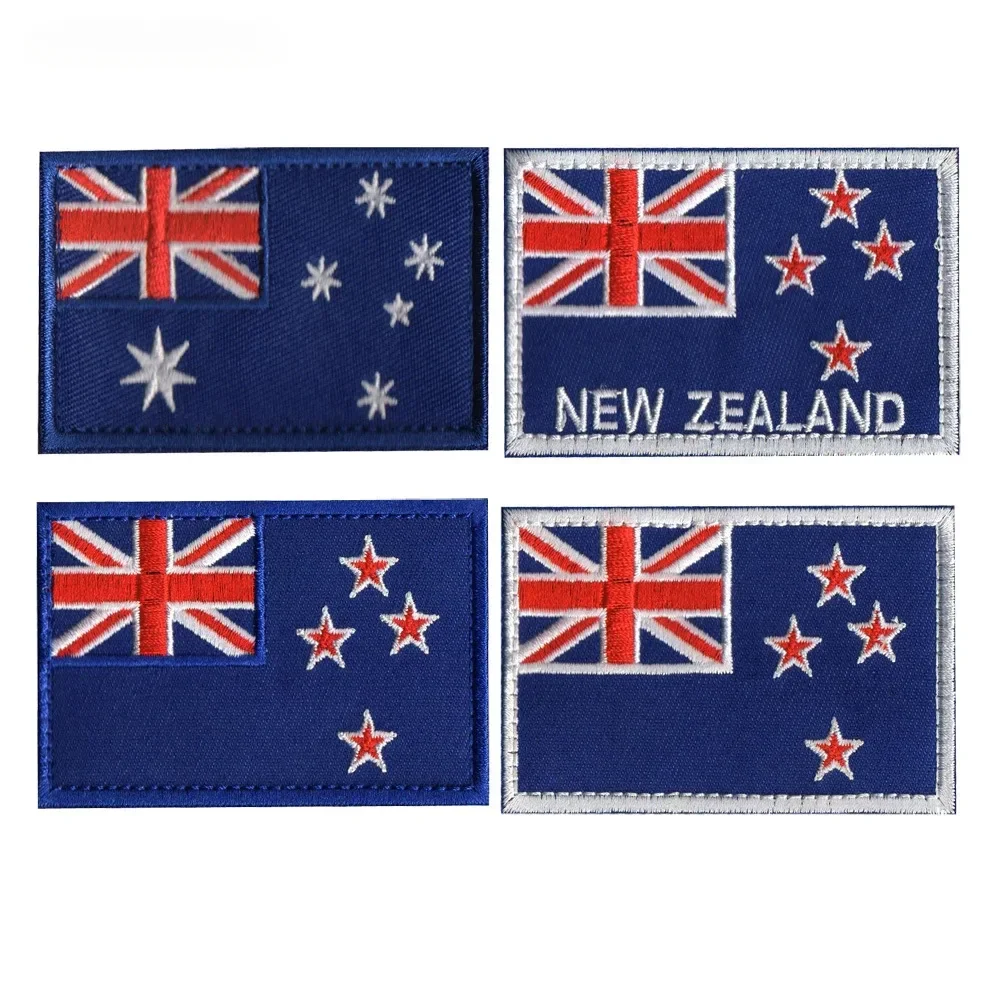 Parche bordado bandera Australia y Nueva Zelanda gancho Maori Koru - imagen 2