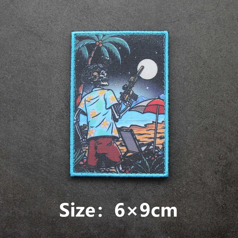 Parche táctico Skull verano – Para mochilas y chaquetas outdoor - imagen 5