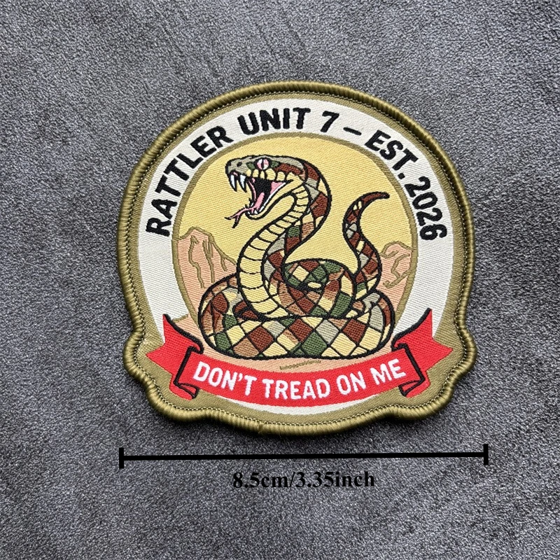 Parche táctico moral militar DON'T TREAD ON ME gancho y bucle - imagen 2