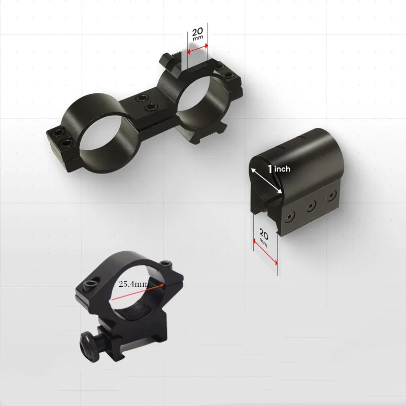 Soporte metálico universal para linterna táctica de carril
