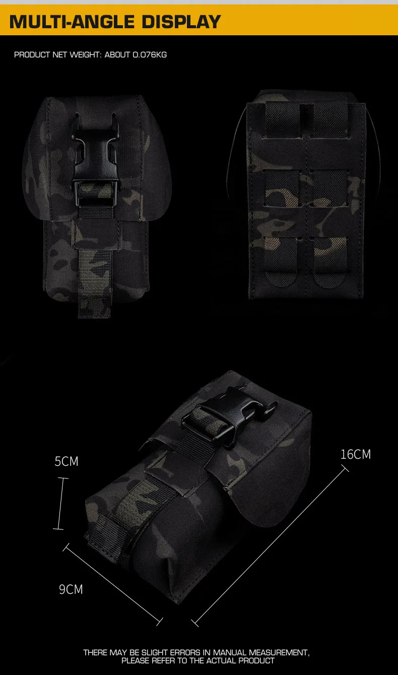 Bolsa táctica MOLLE con riñonera para campo