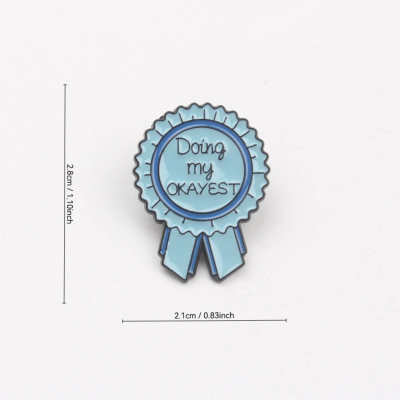 Pin esmaltado vintage frase motivacional Doing My Okayest – Broche - imagen 4