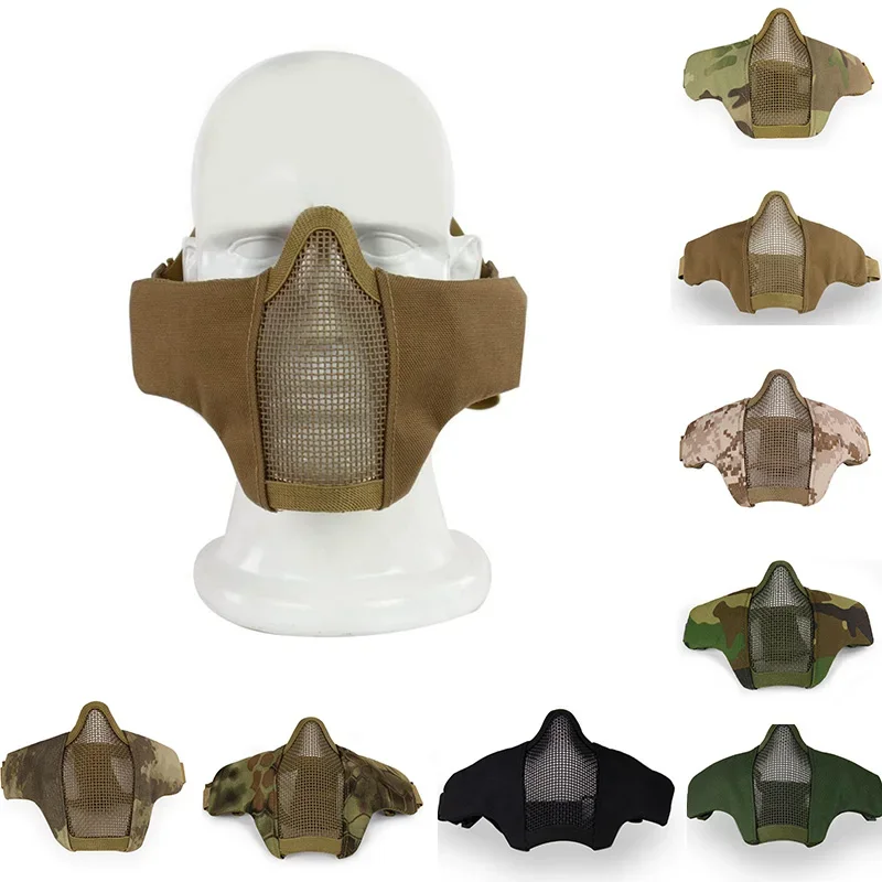 Máscara táctica de paintball media cara con protección para tiro - imagen 4