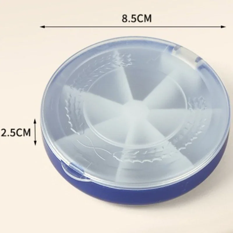 Pastillero transparente para viaje con compartimentos giratorios - imagen 4