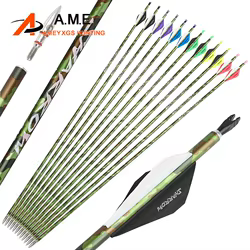Flechas de carbono de pluma Air Groove para arco recurve y compuesto