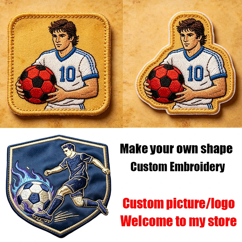 Proceso de personalización de parches con logotipo