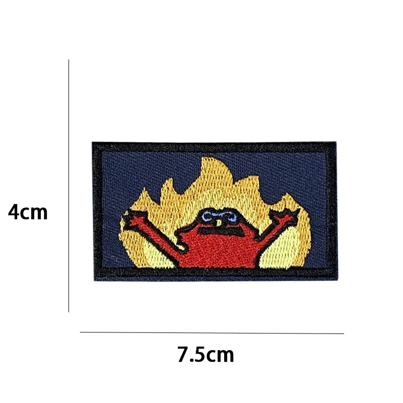 Hell Fire Patch en tela neutra