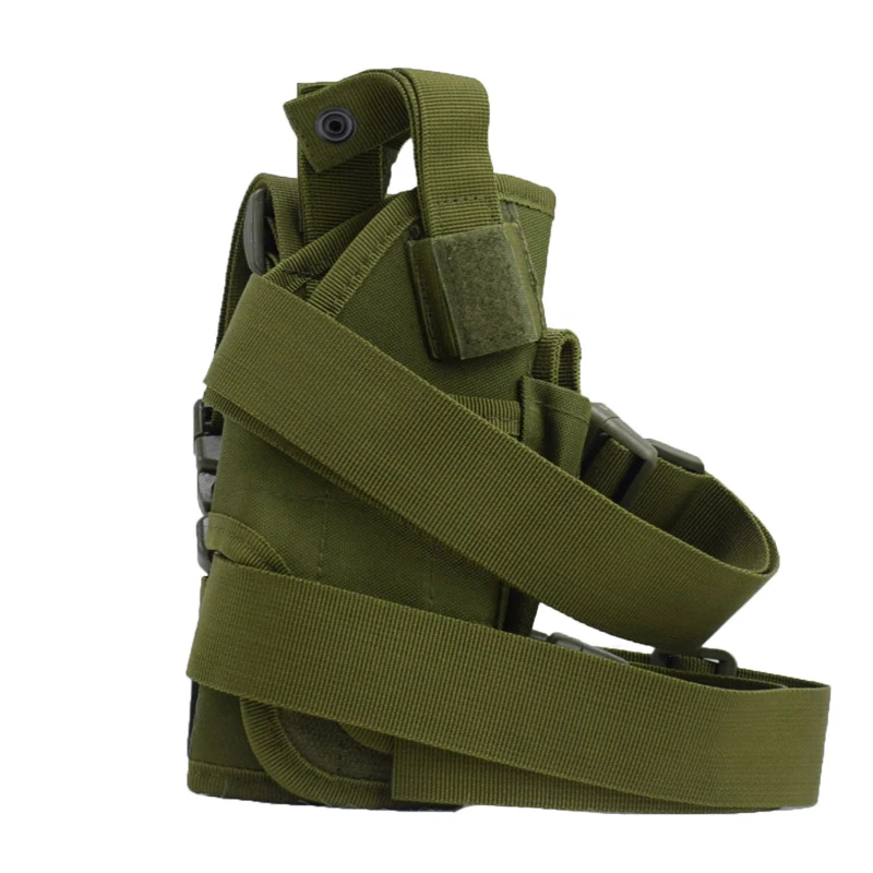 Pernera táctica MOLLE Airsoft caza – Funda de pierna regulable - imagen 3