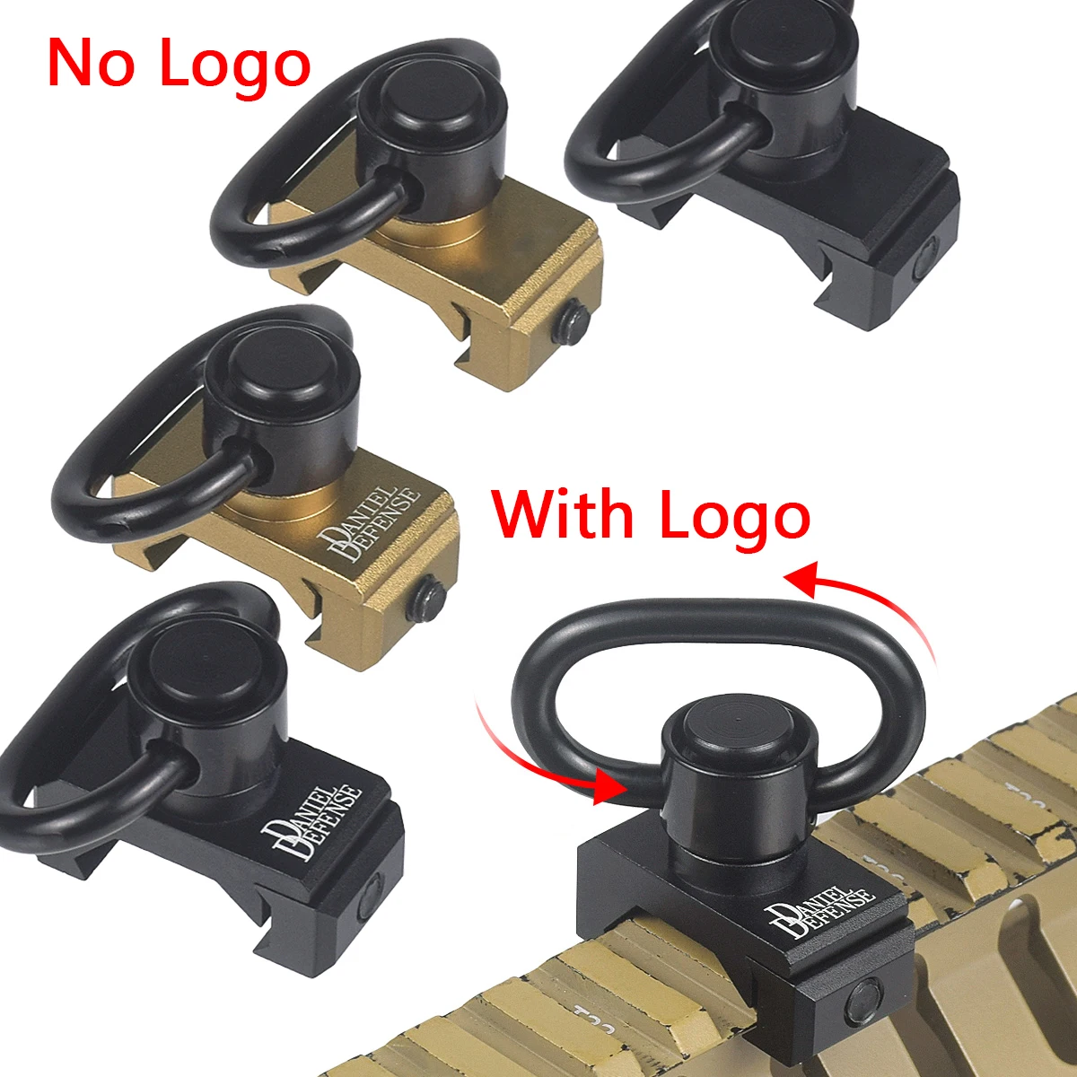 Soporte QD DD AR-15 20mm Picatinny – Montura rápida bandolera caza - imagen 2