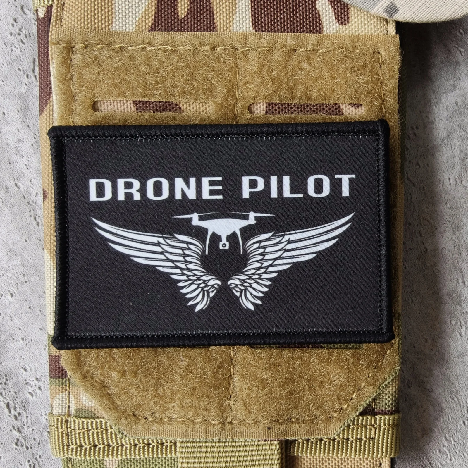 Parche Táctico FPV Night Hawk - Insignia Molle para Dron, Chaleco y Mochila - imagen 2
