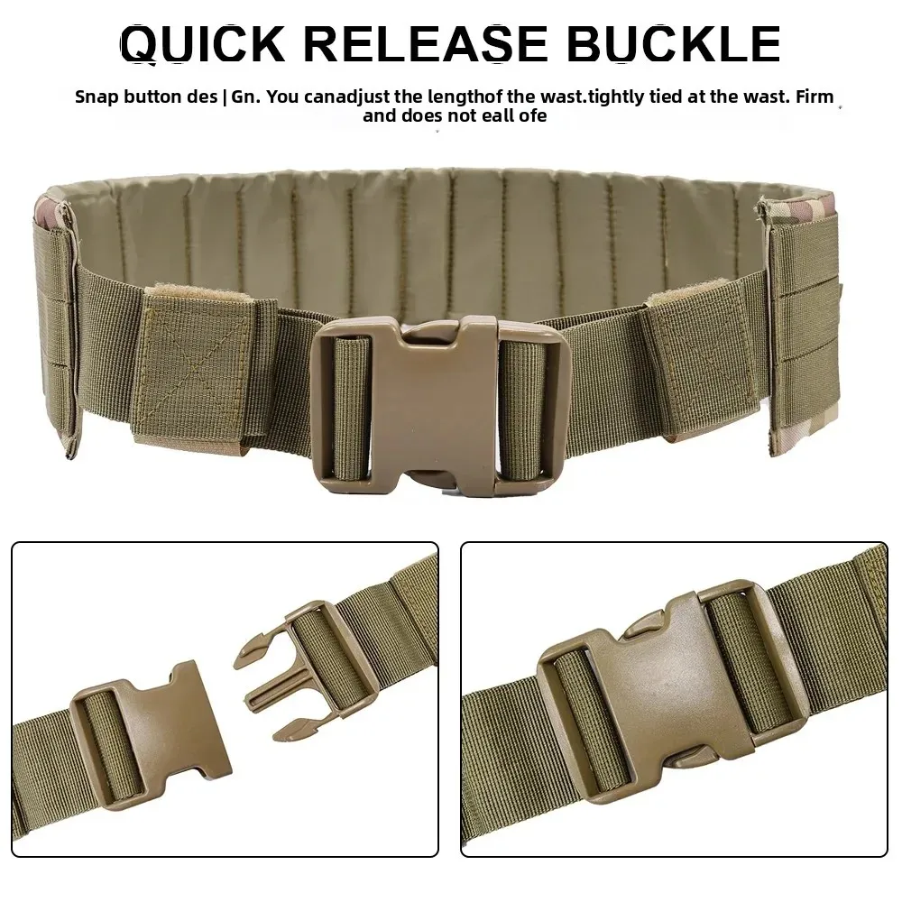 Chaleco táctico MOLLE con cinturón H acolchado Airsoft caza - imagen 5