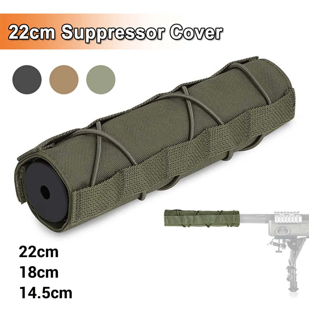 Funda protectora de silenciador táctico airsoft camuflaje caza y tiro - imagen 2