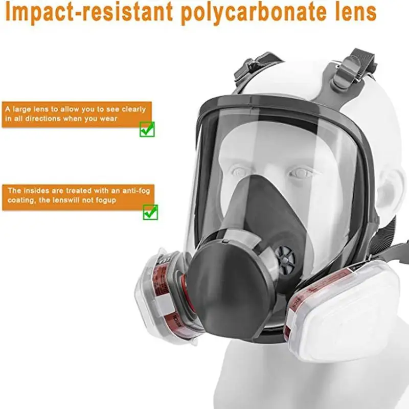 3M 6800 Respirador facial completo gas y pulverización - imagen 2