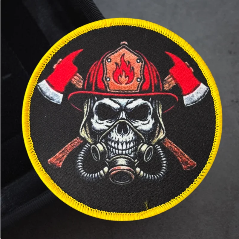 Parche táctico bombero con velcro gancho y bucle para brazalete - imagen 3