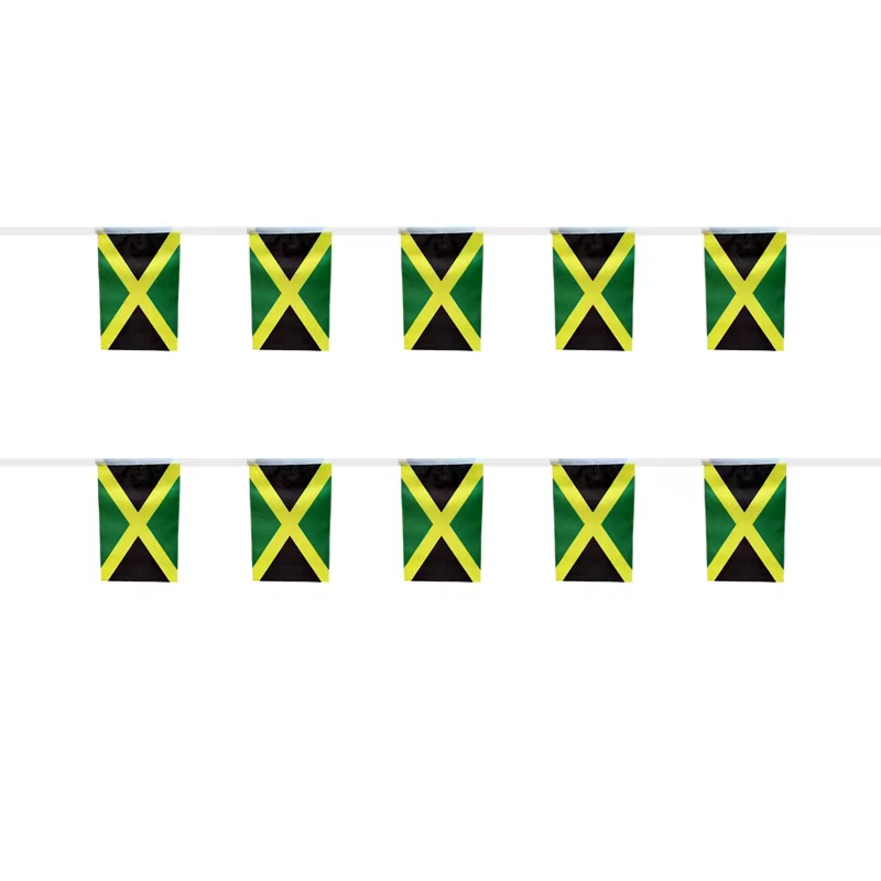 Banderines bandera Jamaica de tela para decoración festiva - imagen 5
