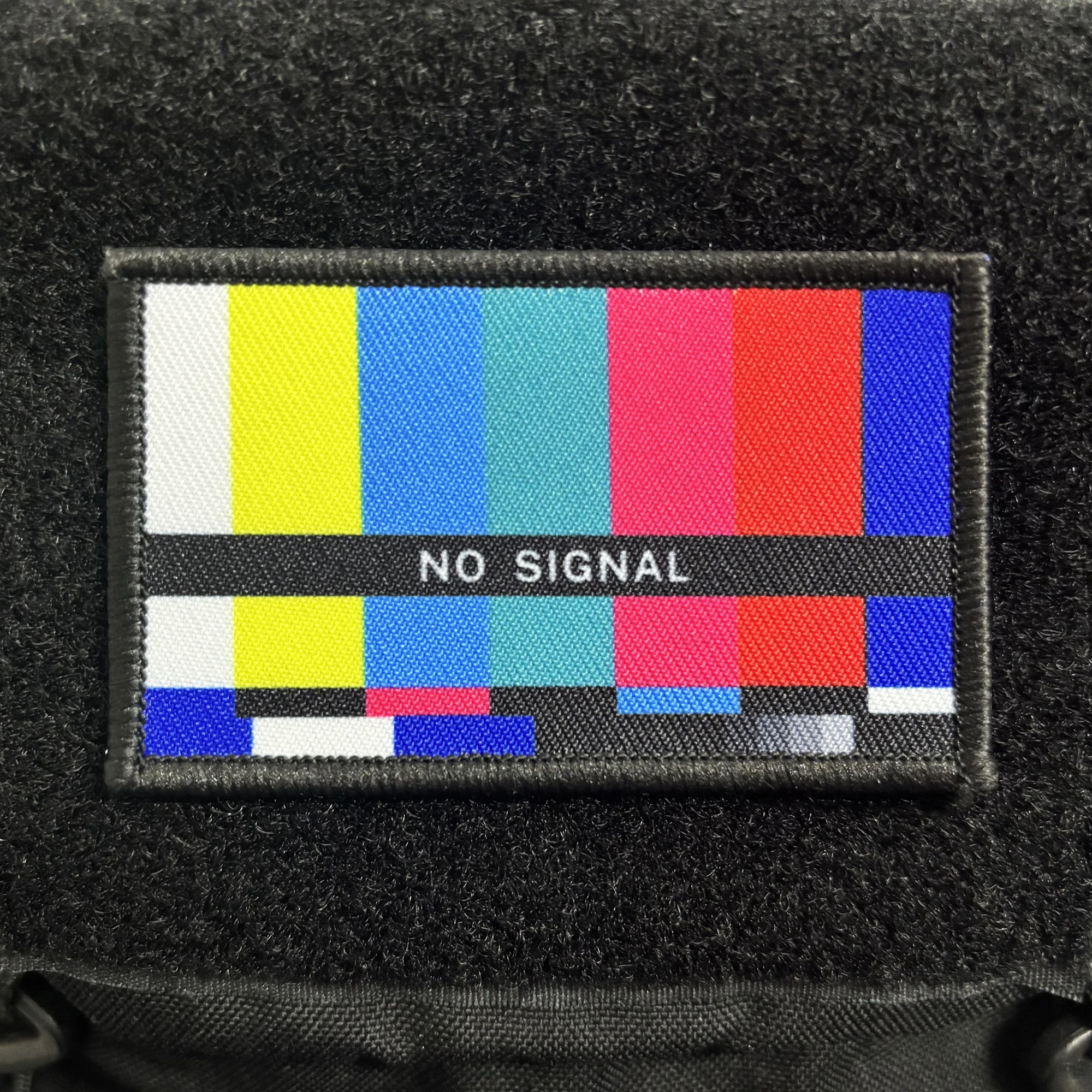 Parche táctico morale No Signal con velcro, estilo bordado - imagen 2