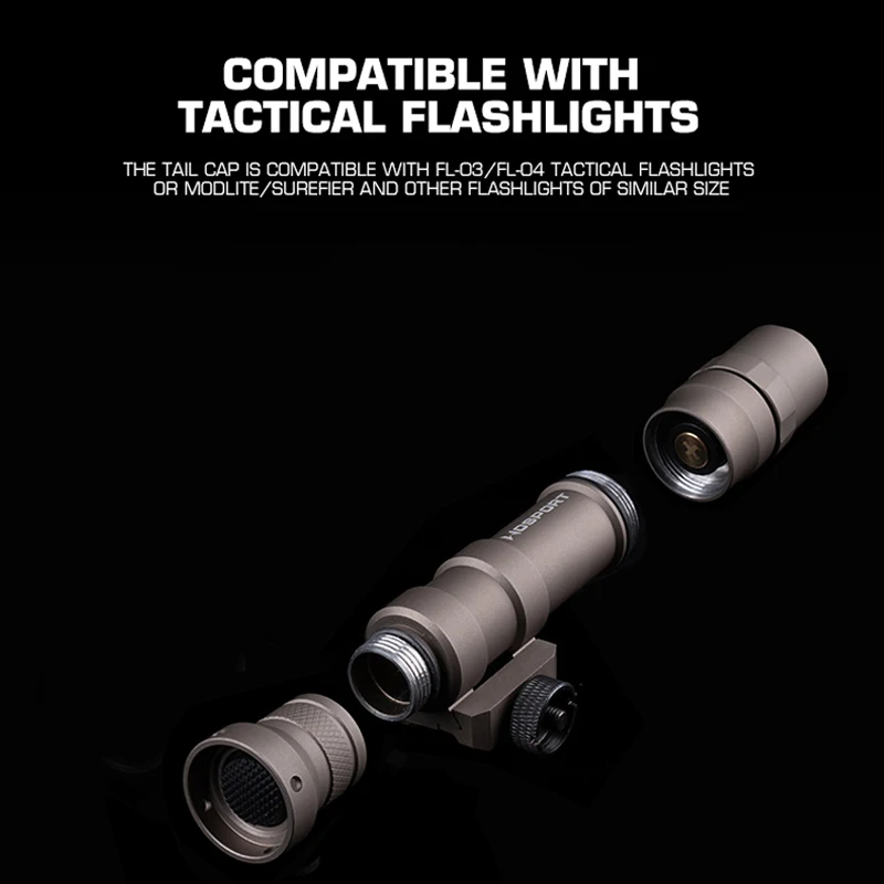 Interruptor de presión M300 M600 para linterna táctica Airsoft - imagen 4