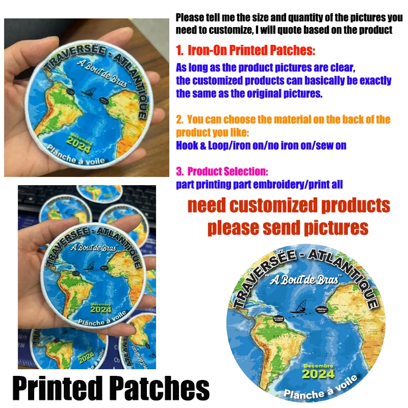 Parche táctico termoadhesivo personalizado bordado con gancho y bucle - imagen 4
