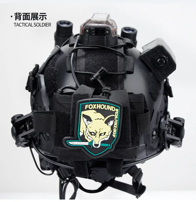 Detalle del diseño táctico del casco