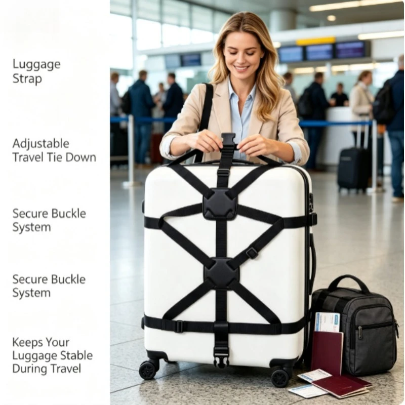 Accesorio de viaje compacto para fijar bolsas y maletas