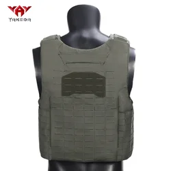 Chaleco táctico de bolsas ocultas triple, tejido resistente