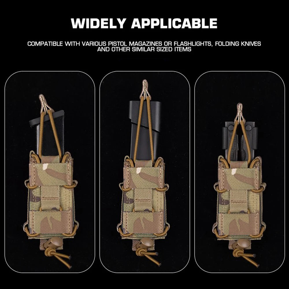 Bolsa táctica para revista de pistola 9mm con fijación MOLLE duradera - imagen 4