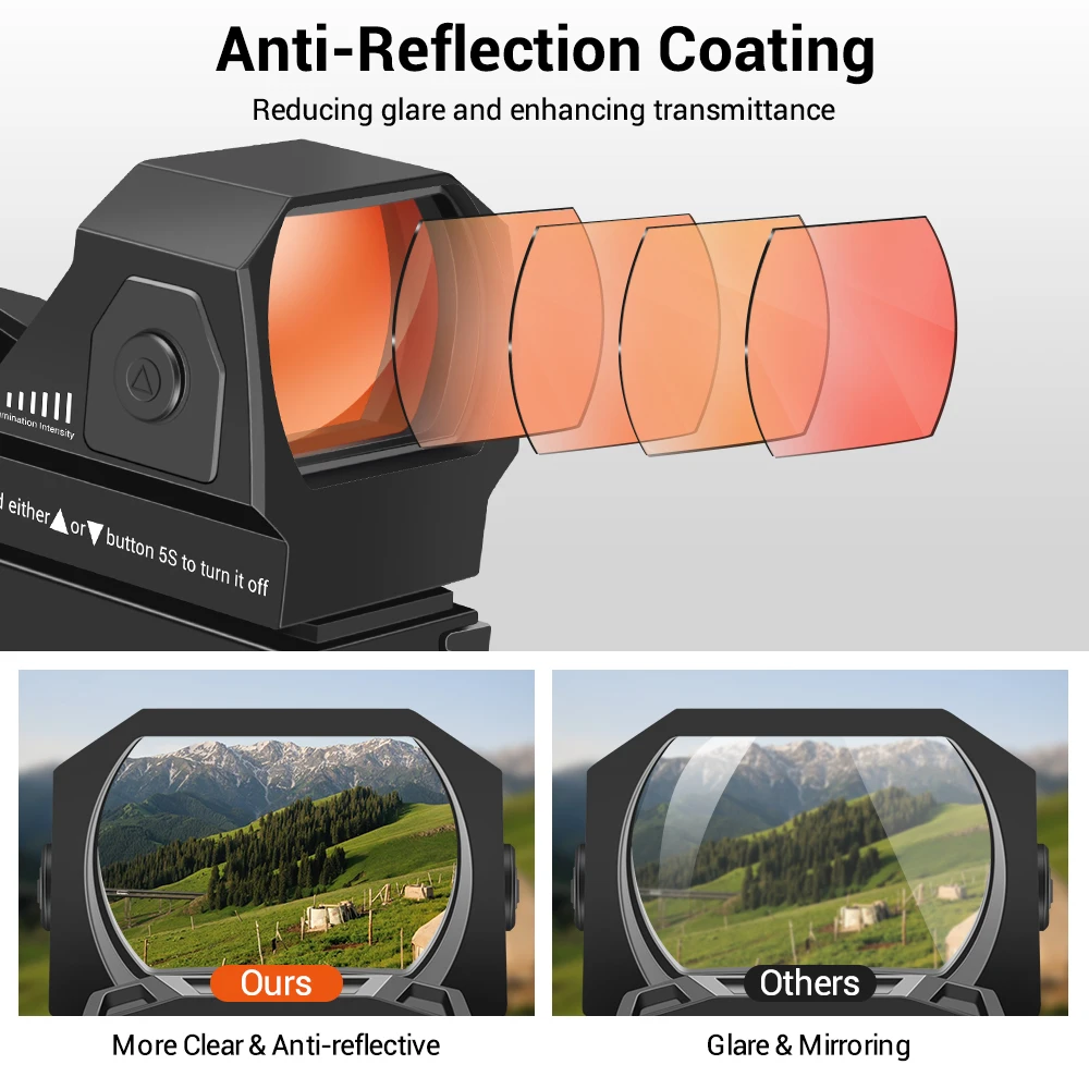 Mira punto rojo reflex táctica con retículas para riel Picatinny - imagen 2