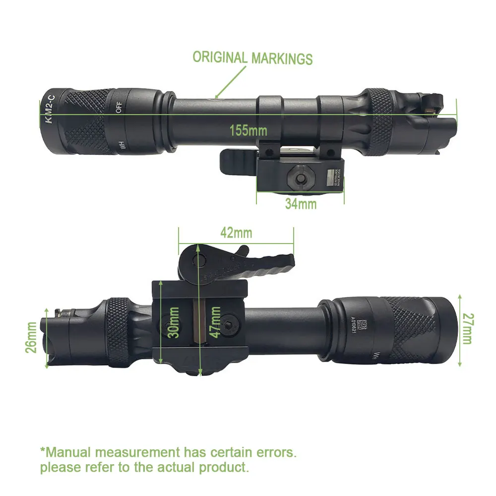 Linterna táctica SOTAC M622V con interruptor remoto QD y riel 20 mm - imagen 4