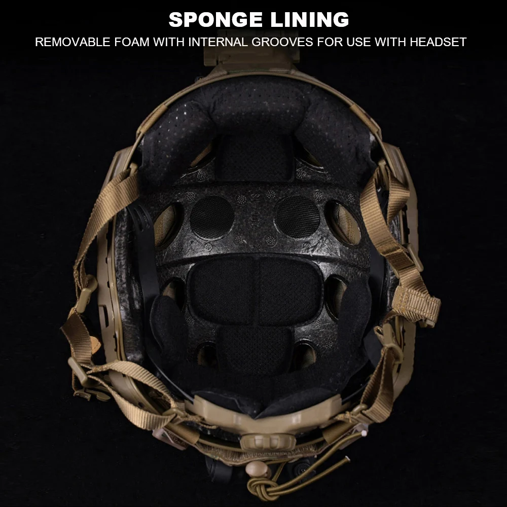 Casco táctico rápido con máscara integrada para caza y airsoft - imagen 5