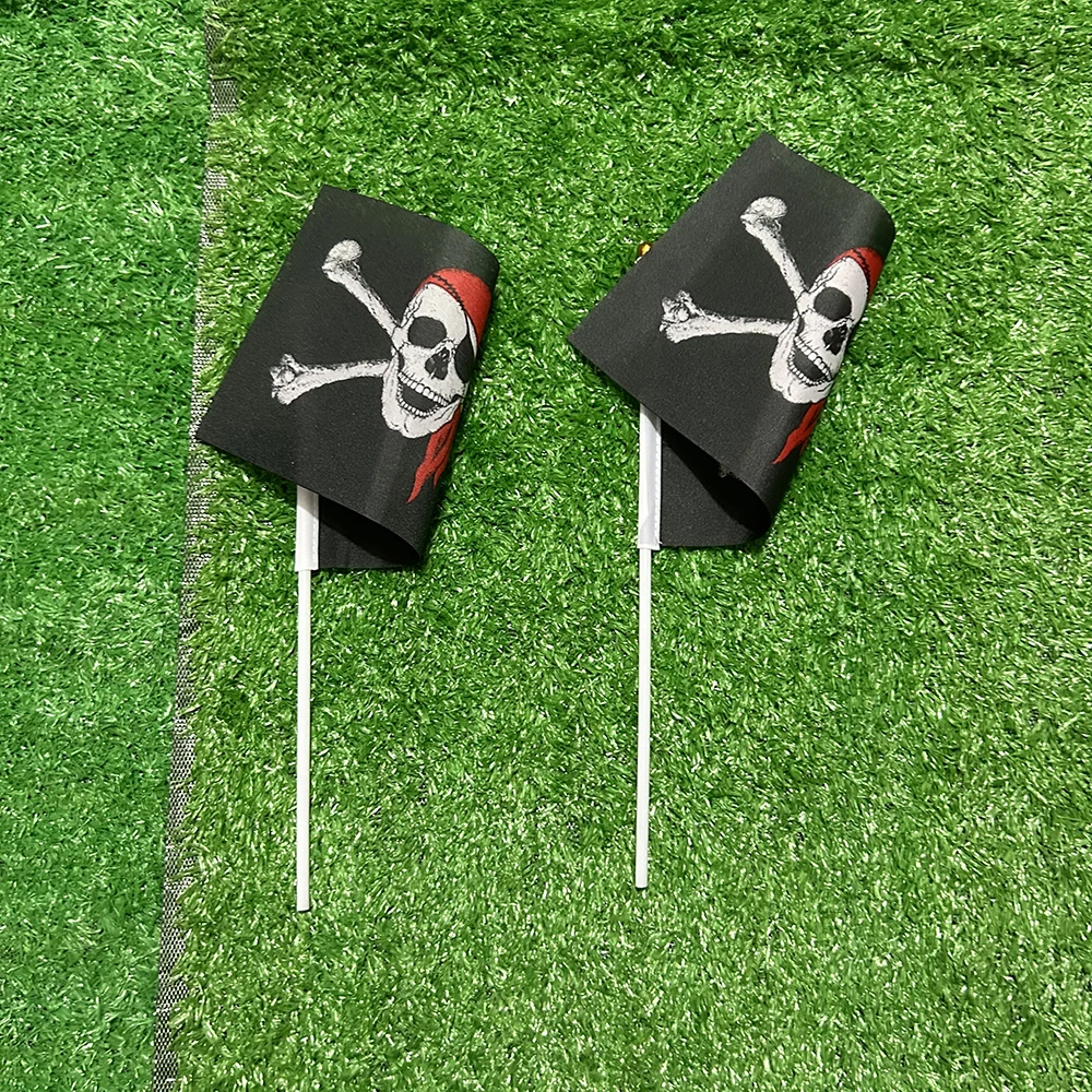 Jolly Roger bandera pirata calavera y huesos cruzados para jardín - imagen 2