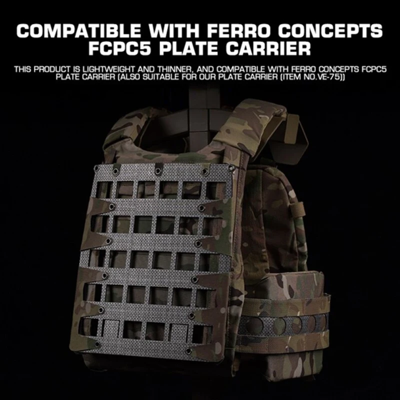 Panel táctico MOLLE ligero con cremallera para equipamiento militar - imagen 4