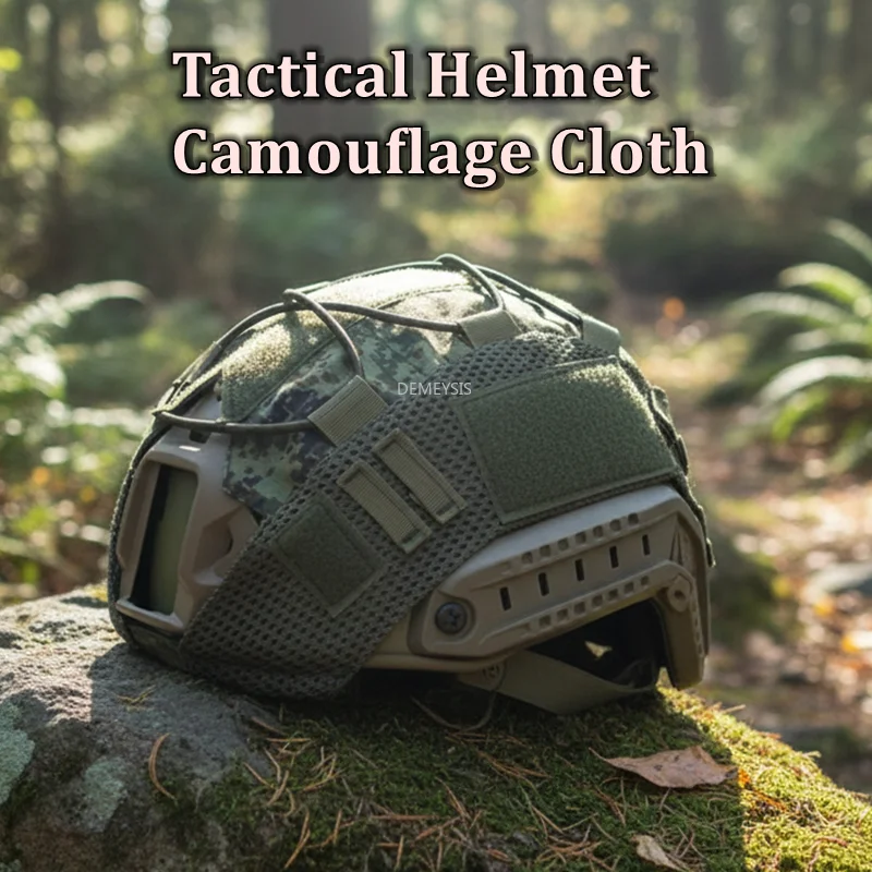 Funda táctica para casco PJ/BJ/MH camuflaje combate y caza - imagen 4