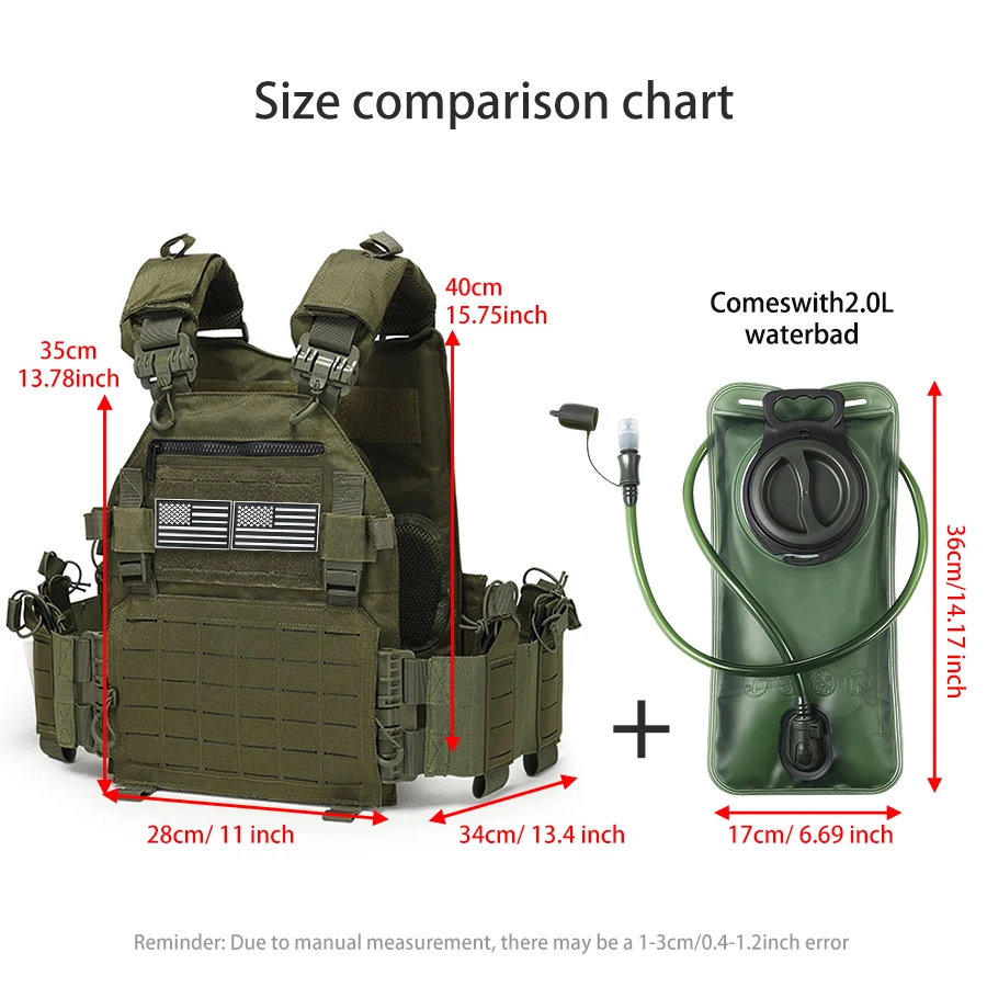 Chaleco de caza camuflaje con sistema MOLLE y Magic Sticky - imagen 3