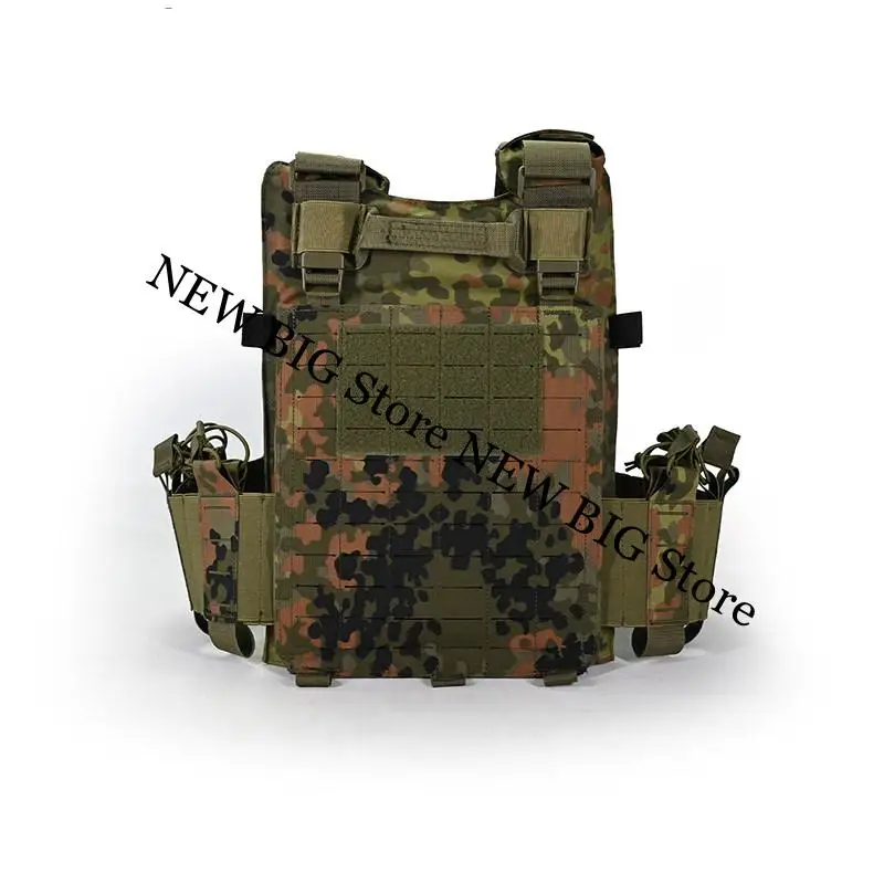 Chaleco táctico MOLLE Flecktarn panel triple nailon anti salpicaduras - imagen 4