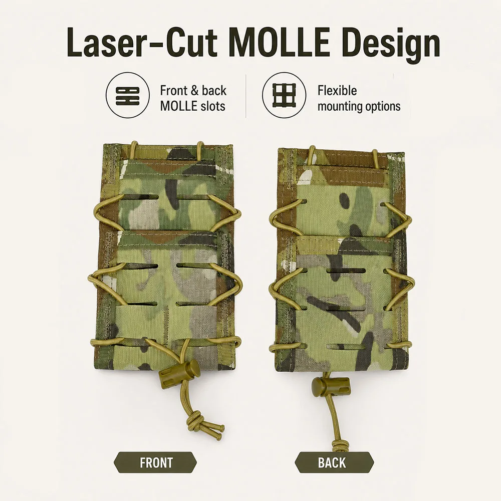 Porta teléfono táctico MOLLE, funda riñonera EDC ajustable - imagen 5