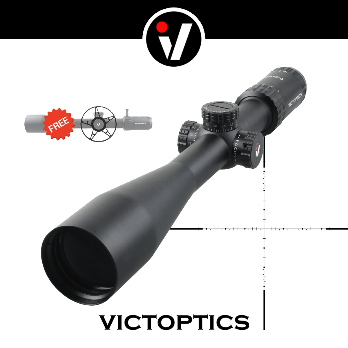 VictOptics S4 Mira Telescópica Táctica 6-24x50 SFP Bloqueo Torreta - imagen 3
