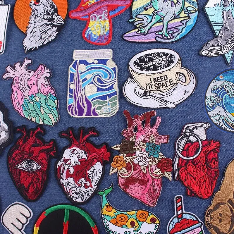 Parche bordado corazón rock Van Gogh – Para coser o planchar en ropa - imagen 5
