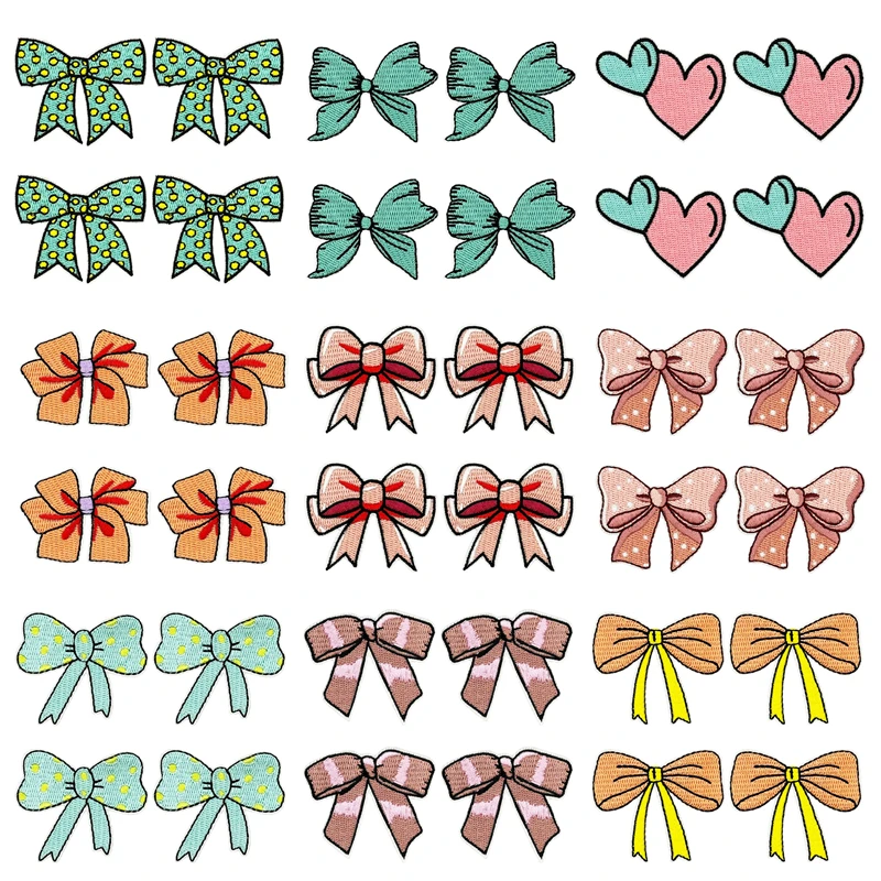Parche bordado corazón pastel termoadhesivo para ropa y mochila - imagen 2