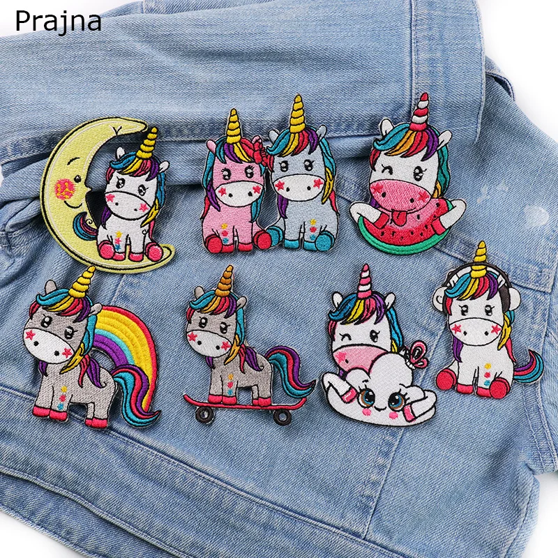 Parche termoadhesivo bordado de unicornio arcoíris para planchar - imagen 4