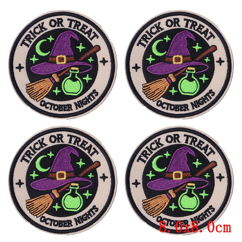 Parches bordados termoadhesivos de Halloween para ropa y mochilas - imagen 5