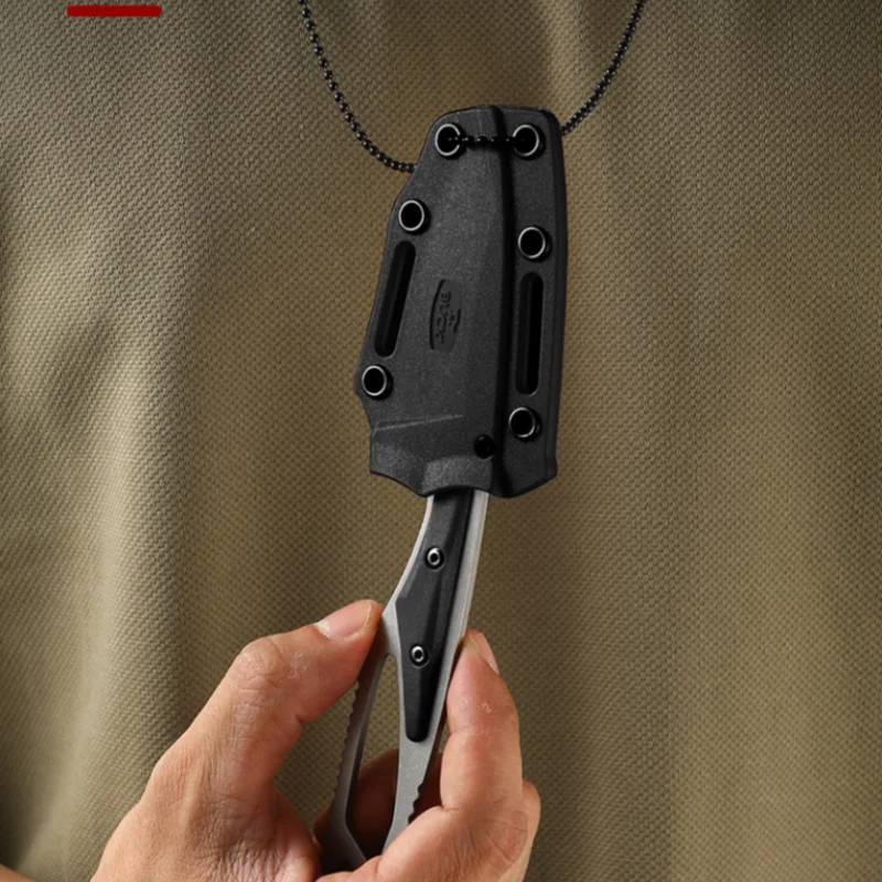 Cuchillo de bolsillo recto para camping y pesca con funda - imagen 3