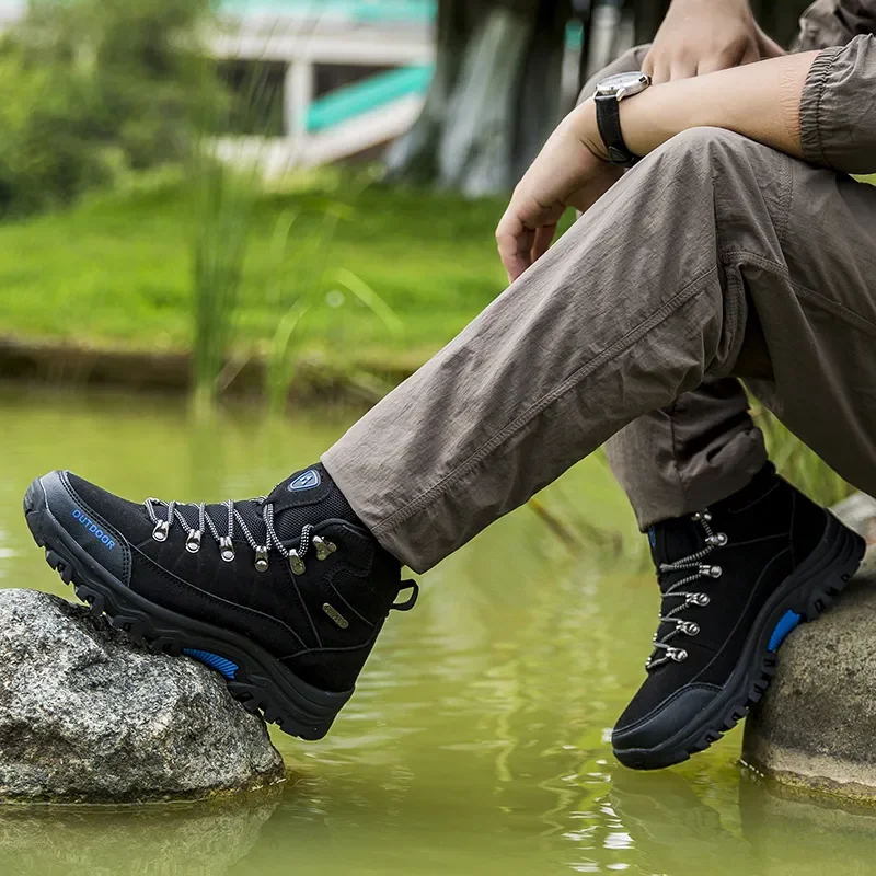 Botas moto impermeables hombre – Invierno suela gruesa y cordones - imagen 3