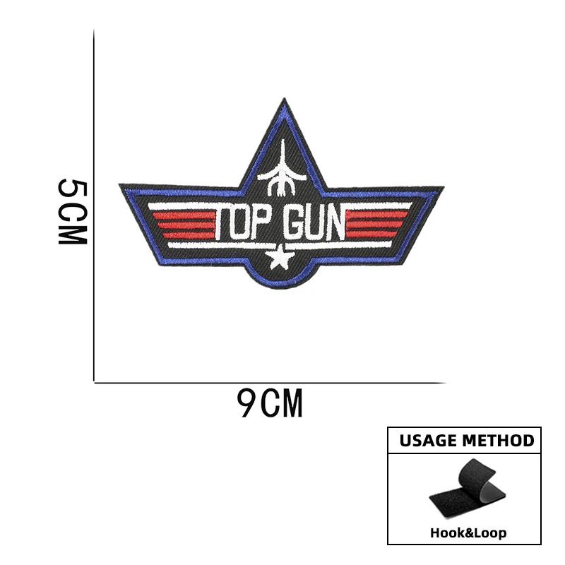 Top Gun Tomcat: parche bordado para chaqueta con gancho y bucle - imagen 3
