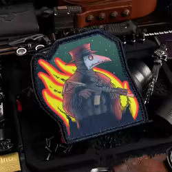 Parche táctico bordado The Plague Doctor – Velcro para equipamiento