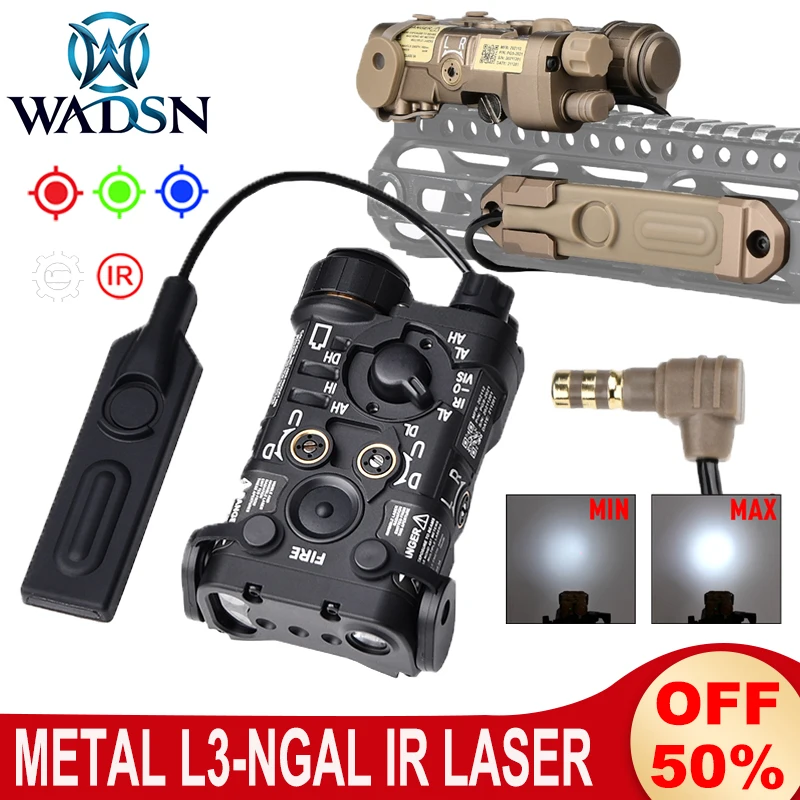 WADSN NGAL L3 puntero láser táctico tricolor doble airsoft - imagen 4